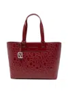 Armani Exchange Logo-embossed Tote Bag In Red