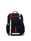 Armani Exchange Logo-embroidered Backpack In Blue