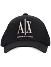 Armani Exchange Official Store Icon Logo Baseball Cap In Black