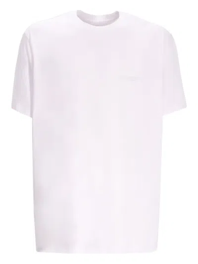 Armani Exchange Logo-embroidered Cotton T-shirt In White