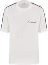 Armani Exchange Crew Neck Logo T Shirt White In White