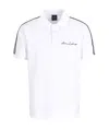 Armani Exchange Embroidered-logo Cotton Polo Shirt In White