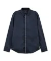 Armani Exchange Logo-embroidered Shirt In Navy Blue
