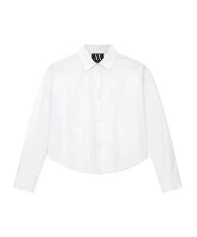 Armani Exchange Logo-embroidered Shirt In White