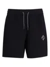 Armani Exchange Logo-embroidered Shorts In Blue
