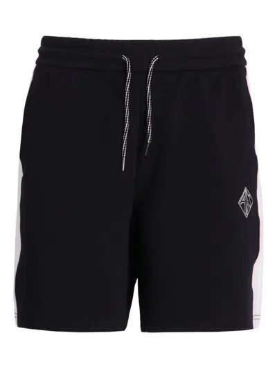 Armani Exchange Logo-embroidered Shorts In Black