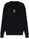 Armani Exchange Logo-embroidered Sweatshirt In Black