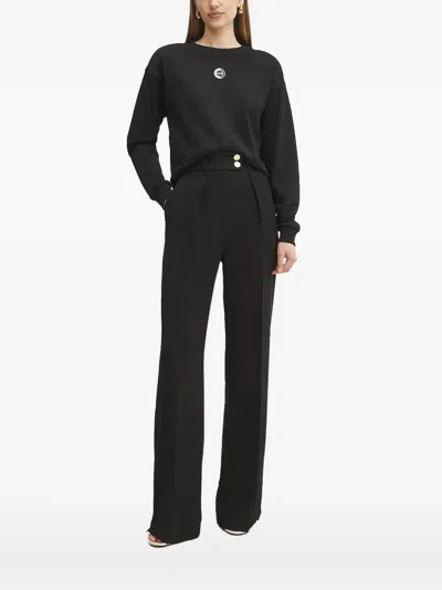 Armani Exchange Logo-embroidered Sweatshirt In Black