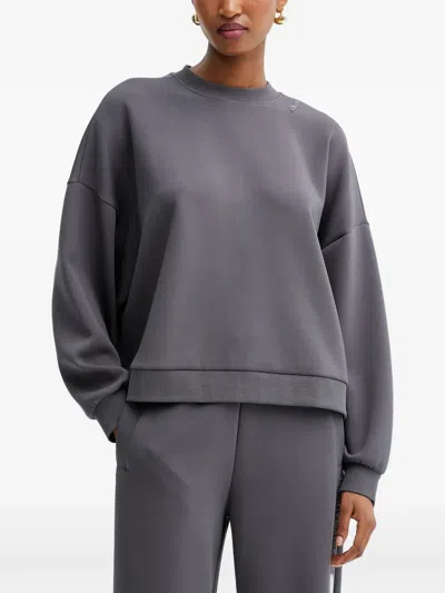 Armani Exchange Logo-embroidered Sweatshirt In Gray