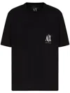 Armani Exchange Patch-pocket Logo-print T-shirt In Black