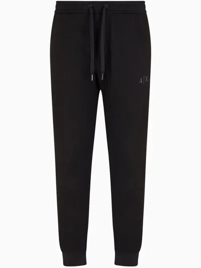 ARMANI EXCHANGE LOGO-EMBROIDERED TRACK PANTS