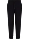 Armani Exchange Logo-embroidered Track Pants In Black