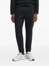 Armani Exchange Logo-embroidered Track Pants In Black