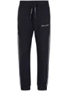 Armani Exchange Logo-embroidered Track Pants In Black