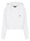 Armani Exchange Logo-embroidered Zip-up Sweatshirt In White