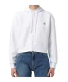 Armani Exchange Stretch Bonded Cotton Sweatshirt In White