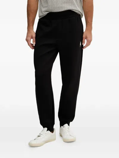 Armani Exchange Logo-embroidery Track Pants In Black