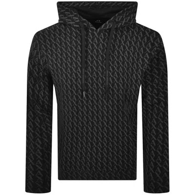 ARMANI EXCHANGE ARMANI EXCHANGE LOGO HOODIE BLACK