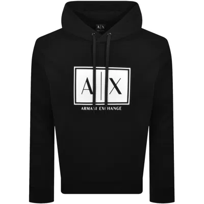 Armani Exchange Logo Hoodie Black