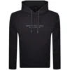 Armani Exchange Logo Hoodie Black In Black