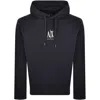 Armani Exchange Logo Hoodie Navy In Blue