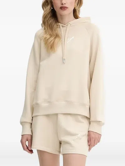 Armani Exchange Logo Hoodie In Neutral