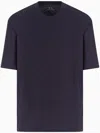 Armani Exchange Navy Crewneck T-shirt In Blue
