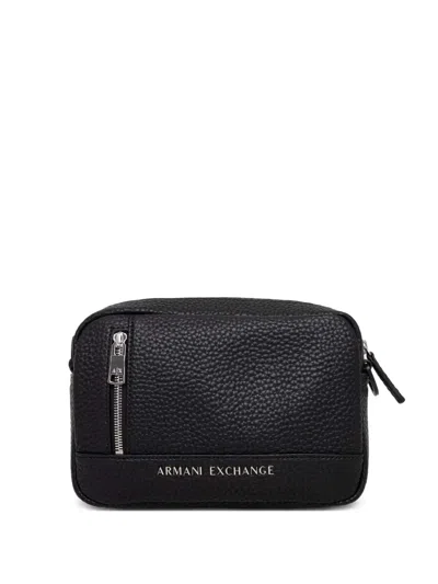 Armani Exchange Logo-lettering Belt Bag In Black