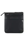 Armani Exchange Logo-lettering Messenger Bag In Black