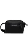 Armani Exchange Logo-lettering Shoulder Bag In Black