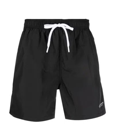 Armani Exchange Logo-lettering Swim Shorts In Black