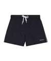 Armani Exchange Logo-lettering Swim Shorts In Blue