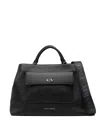 Armani Exchange Logo-lettering Tote Bag In Black