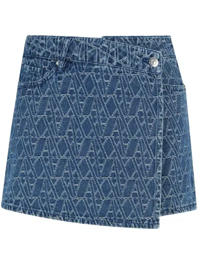 Armani Exchange Logo-monogram Denim Skorts