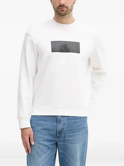 Armani Exchange Logo-motif Sweatshirt In White