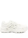 Armani Exchange Logo Panelled Low-top Sneakers In White