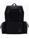 Armani Exchange Logo-patch Backpack In Blue