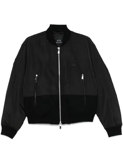 ARMANI EXCHANGE LOGO-PATCH BOMBER JACKET