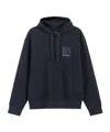 Armani Exchange Logo-patch Hoodie In Blue