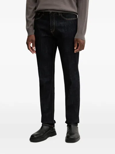 Armani Exchange Logo-patch Jeans In Blue
