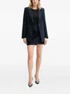 Armani Exchange Logo-patch Mini Skirt In Blue