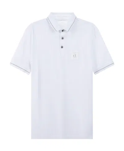 Armani Exchange Logo-patch Polo Shirt In White