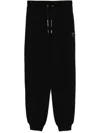 Armani Exchange Logo-embroidered Cotton Track Pants In Black