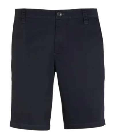 Armani Exchange Logo-plaque Above-knee Shorts In Black