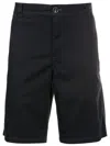 Armani Exchange Mid-rise Chino Shorts In Blue