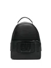 Armani Exchange Logo-plaque Backpack In Black