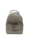 Armani Exchange Logo-plaque Backpack In Gray