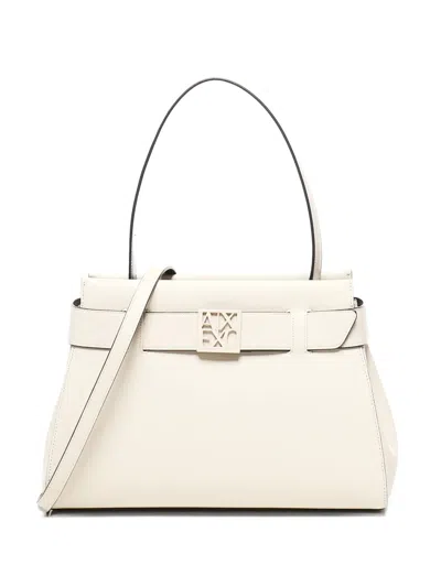 Armani Exchange Logo-plaque Belted Bag In Neutral