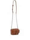 Armani Exchange Logo-plaque Chain-strap Mini Bag In Brown