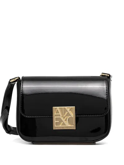 Armani Exchange Logo-plaque Cross-body Bag In Black